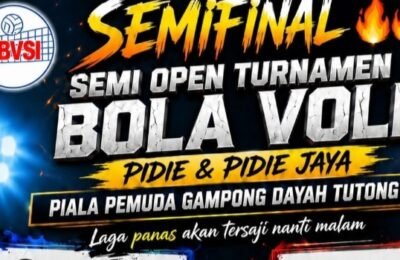 Empat Tim Berebut Tiket Final Turnamen Voli Pemuda Dayah Tutong