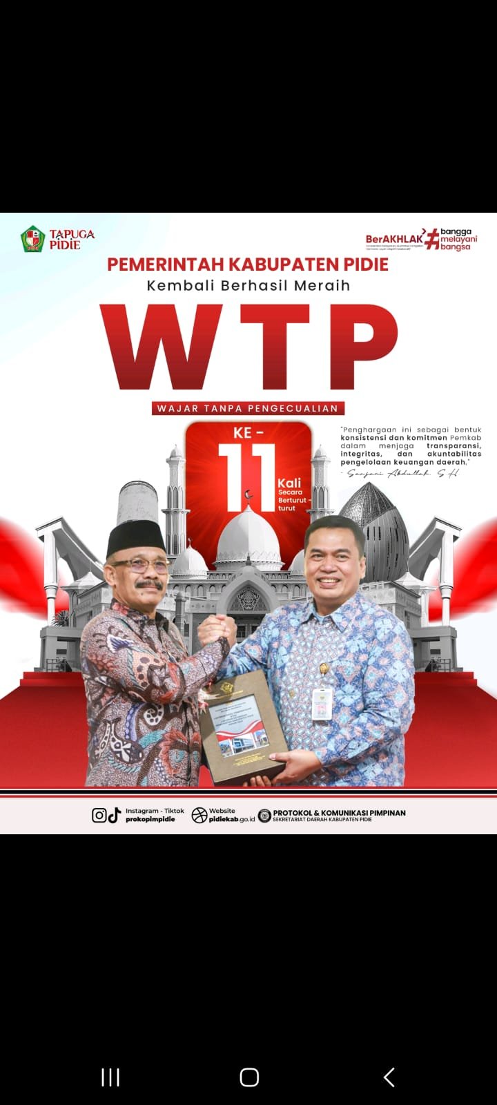 Iklan WTP 11 Pemerintah Kabupaten Pidie