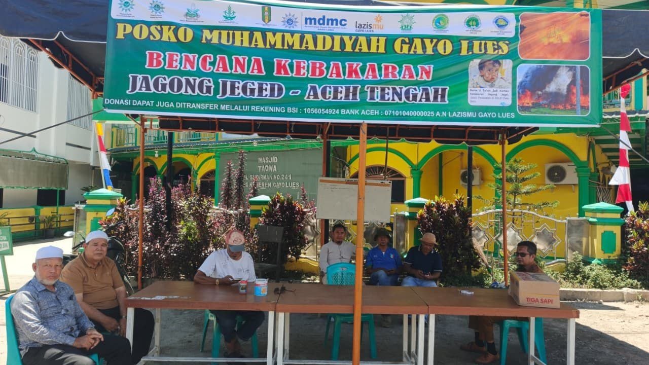 Muhammadiyah Gayo Lues Posko Kebakaran Jagong Jeget