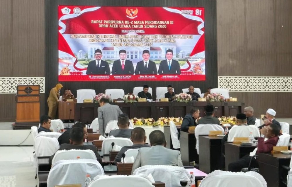 rapat paripurna DPRK Aceh Utara penyampaian KUA-PPAS 2027