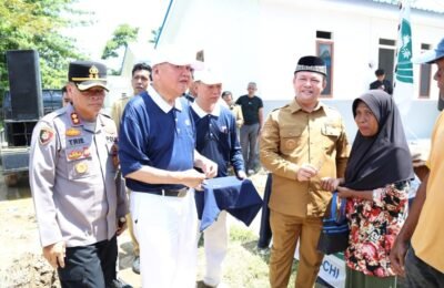 Bupati Aceh Utara Serahkan 80 Hunian Tetap Alue Papeun untuk Warga Terdampak Banjir