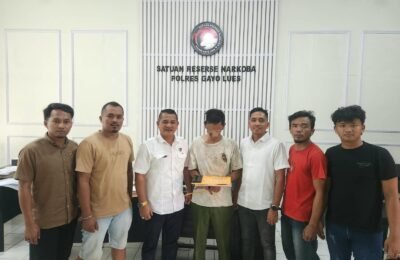 Polisi Gayo Lues Amankan Teduga Pengedar Sabu, 17 Pakat Barang Bukti Diamankan